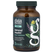 Gaia Herbs, Adrenal Health, Napi Támogatás, 120 Folyékony Fitokapszula