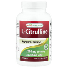 Best Naturals, L-Citrulline, 120 Tabletti (1 000 mg per Tabletti)