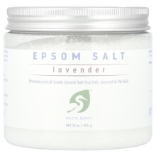 White Egret Personal Care, Sal de Epsom, Lavanda, 16 oz (454 g)