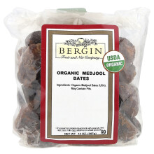 Bergin Fruit and Nut Company, Organické Medjool Dátlové Palmy, 14 oz (397 g)