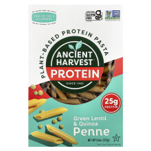 Ancient Harvest, Plant Based Pasta z Białkiem, Zielony Lentil Penne, 9,6 oz (272 g)
