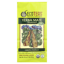 EcoTeas, Yerba Mate Puhtaan Lehtinen Loose Tea, Ei-savu, Vihreä Energia, 16 oz (454 g)