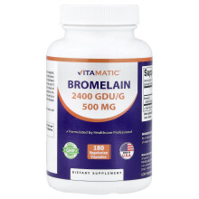 Vitamatic, Bromelain, 500 mg, 180 Vegetariske Kapsler