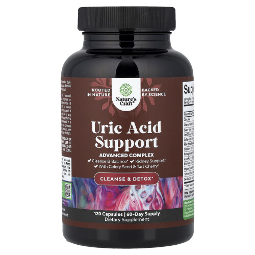 Nature's Craft, Urinzuur Formule, 120 Kapsules