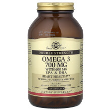Solgar, Omega-3, EPA & DHA, Dubbel Sterk, 700 mg, 120 Zachte capsules