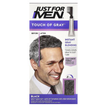 Just for Men, Touch of Gray, Käsiin Kehittävä Hiusten Väri, Musta T-55, Yksittäinen Käyttö Hiusten Väri Kit