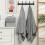 Serviette de bain en microfibre grise 55" x 27,5" 6