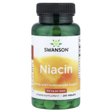 Swanson, Niacin, 100 mg, 250 Tabletiek