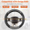 Capa de volante JINYUN para RAM 1500, 2500 e 3500, compatível com Dodge RAM de 15,5 a 16 polegadas - Preto + Cinza 3