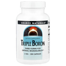 Source Naturals, Trojité Boron, 3 mg, 200 Kapslí