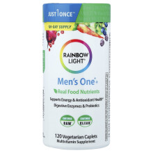 Rainbow Light, Dzienny Multivitamin dla Mężczyzn, Wysokiej Potencji, 120 Vegetarian Tablet