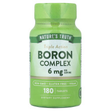 Nature's Truth, Trojúhelníková akce komplex boru, 6 mg, 180 Tabletů (3 mg na Tablet)