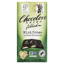 Chocolove, Filled Mint Creme in Dark Chocolate, 55% Cocoa, 3.2 oz (90 g)