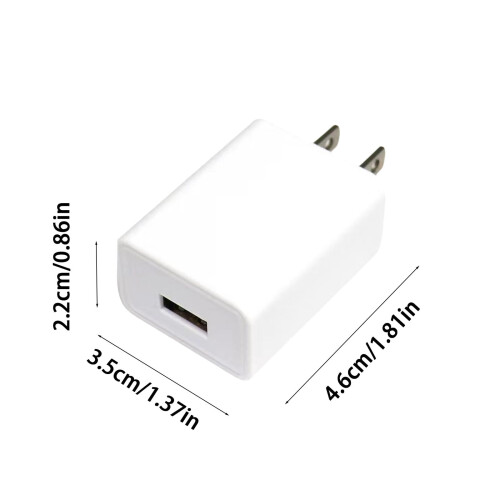 Γρήγορος φορτιστής τοίχου USB 5V2A, 100-240V Universal, συμπαγής προσαρμογέας ταξιδιού με 2