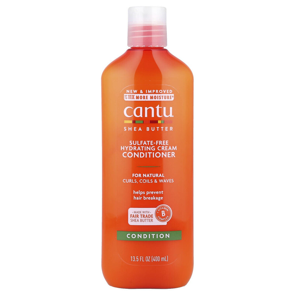 Cantu Sulfate-Free Hydrating Cream Conditioner 13.5 Oz / 400 Ml - For Natural, Dry & Brittle Hair