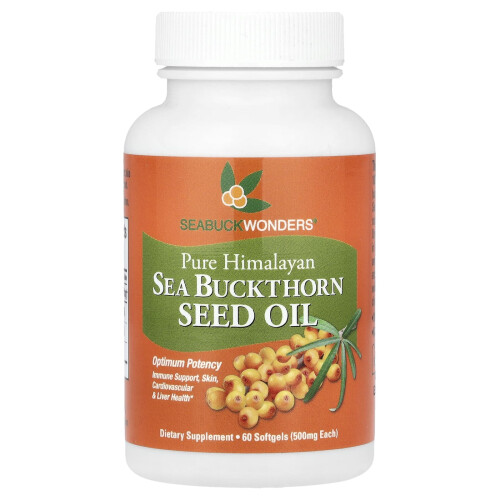 Θάλασσα Μπακγουόντερς, Σημαία Μπακθόρν Seed Oil, 500 mg, 60 Μοσχοκάρυδα