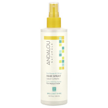 Andalou Naturals, Hårspray, Brilliant Shine, För Medelhållfasthet, Solros & Citrus, 8.2 fl oz (242 ml)