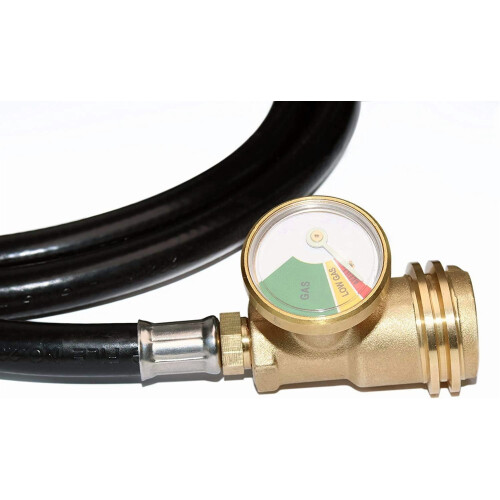 Mangueira de extensão para tanque de propano com manômetro e detector de vazamentos5 1