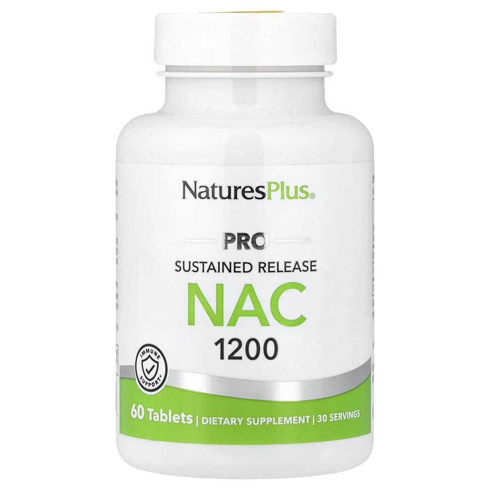 Naturesplus , Pro Nac 1200, Sustained Release, 60 Tablets (600 Mg Per Tablet)