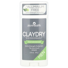 Zion Health, Bărbați, Deodorant ClayDry, Sandalwood, 2.8 oz (80 g)