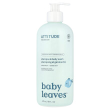 ATTITUDE, Naturalny opiekun, Lody Baby Leaves‚Ñ, szampon i mydło do ciała, Dobry nocny sen, 16 fl oz (473 ml)