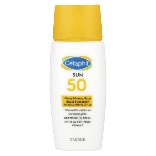 Cetaphil Σετάφιλ, Λίπος Υπερύθρων Φακιού Λικουά Ηλιακής Προστασίας, SPF 50, 1.7 fl oz (50 ml)