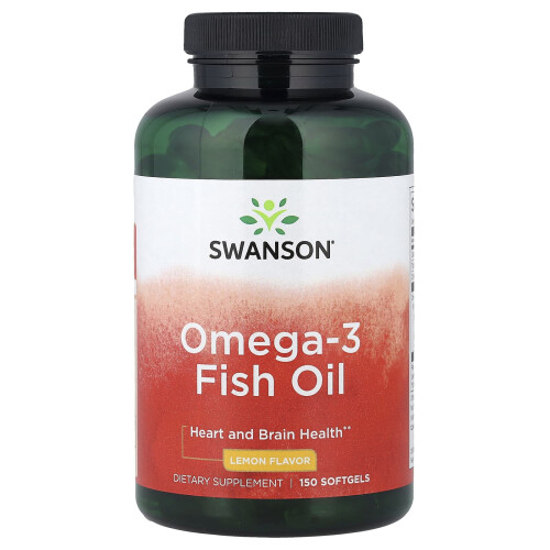 Swanson, Óleo de Peixe com Ómega-3, Limão, 150 Softgels