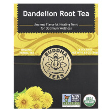 Buddha Teas, Tè Eroico Naturale, Radice di Dente di Leone, 18 Sacchetti di Tè, 0.83 oz (24 g)