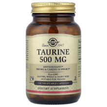 Solgar, Taurine, 500 mg, 100 Vegetarische Capsules