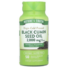 Nature's Truth, Schwarzkümmel-Samen-Öl, 2.000 mg, 50 schnelle Freisetzung weiche Gelkapseln (1.000 mg pro Gelkapsel)