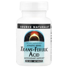 Source Naturals, Athletische Serie, Trans-Ferulinsäure, 250 mg, 60 Tabletten