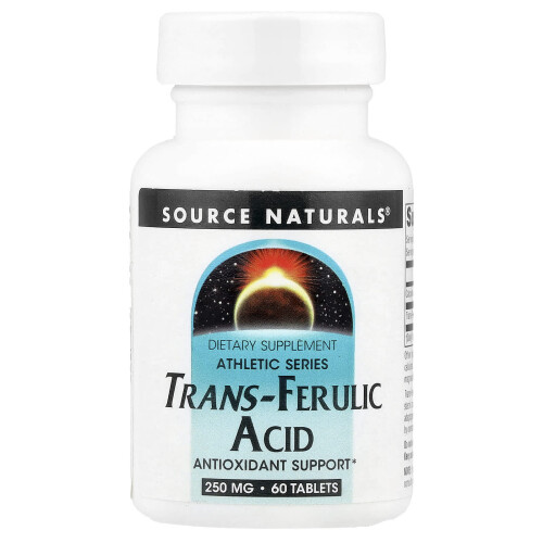 Source Naturals, Athletische Serie, Trans-Ferulinsäure, 250 mg, 60 Tabletten