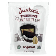 Justin's Nut Butter, Justin's Burro di Noci, Organo Mini Cioccolato Scuro, Cuppe di Burro di Arachidi, 4,7 oz (133 g)