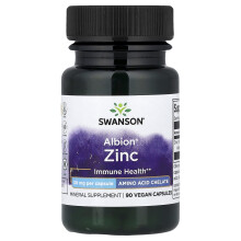 Swanson, Albion Zinek, 30 mg, 90 Kapslí