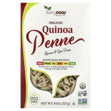 NOW Foods, Living Now, Organický Quinoa Penne, 8 oz (227 g)