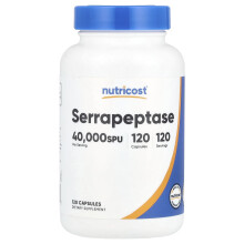 Nutricost, Serrapeptase, 40,000 SPU, 120 Kapsler