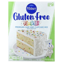 Pillsbury, Funfetti Premium Kaka- och Cupcakesmör med godisbitar, Glutenfritt, 1 lb 1 oz (482 g)