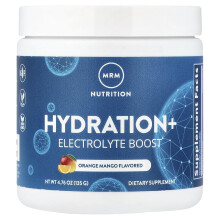 MRM Nutrition, Hydratace+ Elektrolytický boost, Orange Mango, 4.67 oz (135 g)