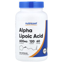 Nutricost, Alfa-Lipoinsyra, 120 Capslar (300 mg per Capsel)