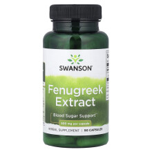 Swanson, Fenugreek-ekstrakt, 500 mg, 90 Kapsler