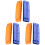 6Pièces Harmonica Bleue+orange 10 Trous Jeu Plastique Cadeau Débutant 2