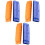 6Pièces Harmonica Bleue+orange 10 Trous Jeu Plastique Cadeau Débutant 3
