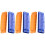 6Pièces Harmonica Bleue+orange 10 Trous Jeu Plastique Cadeau Débutant 4