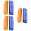 6Pièces Harmonica Bleue+orange 10 Trous Jeu Plastique Cadeau Débutant 7