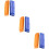 6Pièces Harmonica Bleue+orange 10 Trous Jeu Plastique Cadeau Débutant 9