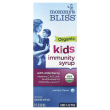Mommy's Bliss, Kids, 1-12 Jaren, Organische Elderberry Syrup + Immunitits Boost, 3 fl oz (90 ml)