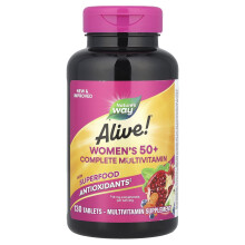Nature's Way, Alive! Kobiety 50+ Kompletna Multivitamin, 130 tabletek