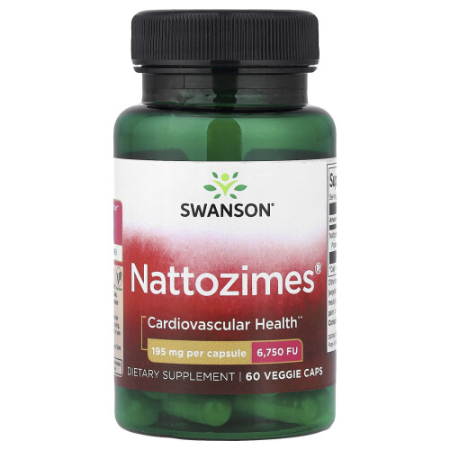 Swanson, Nattozimer, 195 mg, 60 veggie kapslar