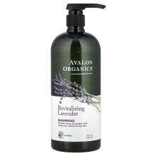 Avalon Organics, Saippua, Normaaliin Kuivuuteen Hiusten, Revitalisoiva Lavender, 32 fl oz (946 ml)