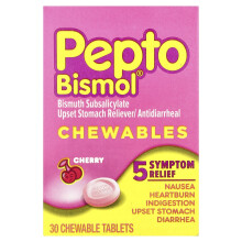 Pepto Bismol, Sötsaker, Cherry, 30 Sötsaker